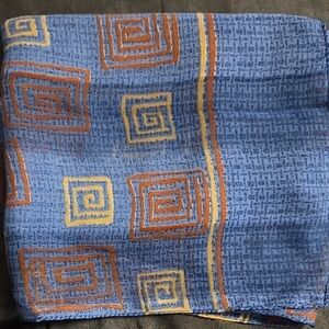 Blue Geometric Pattern Scarf